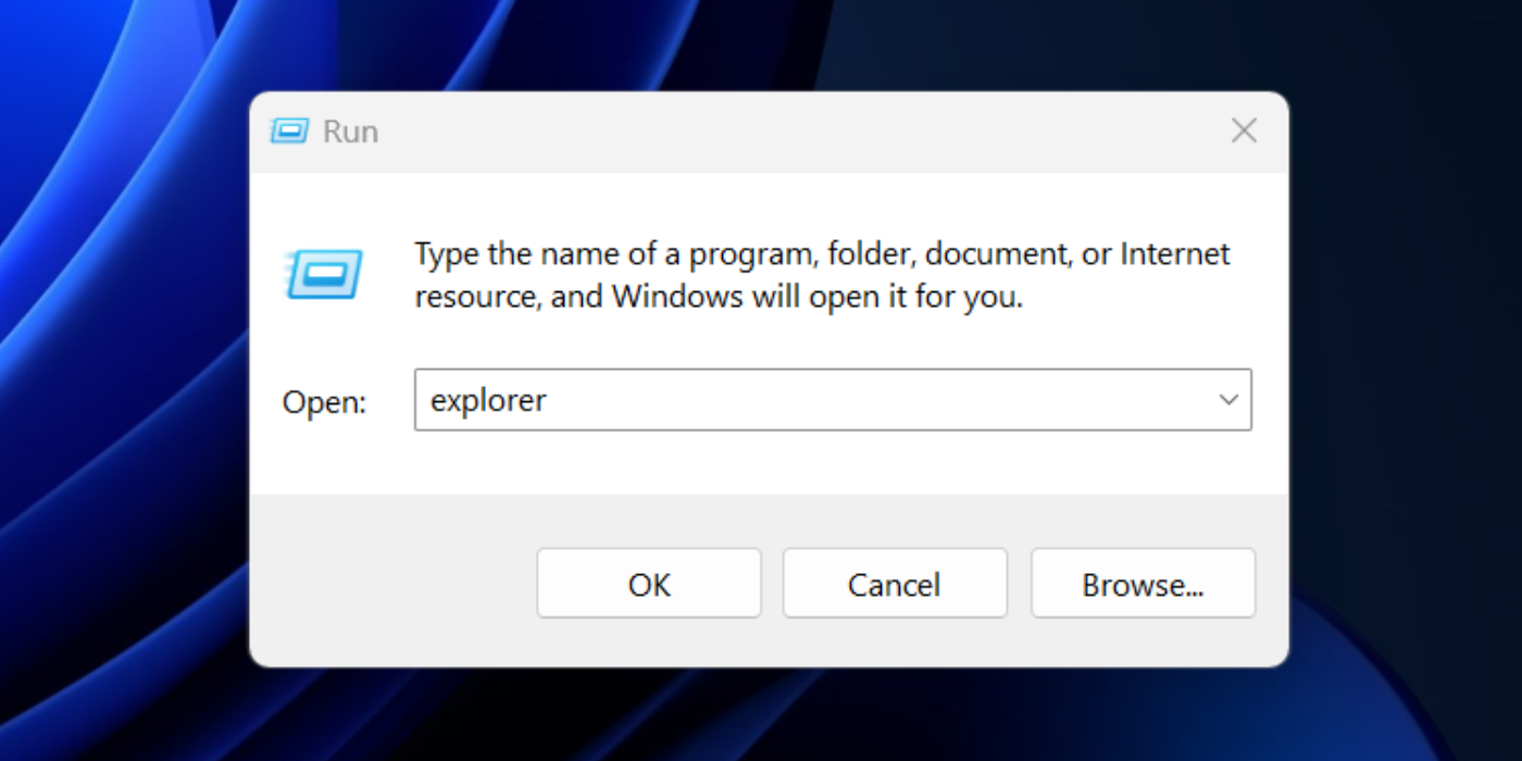 run dialog box in windows 11 with explorer shortcode